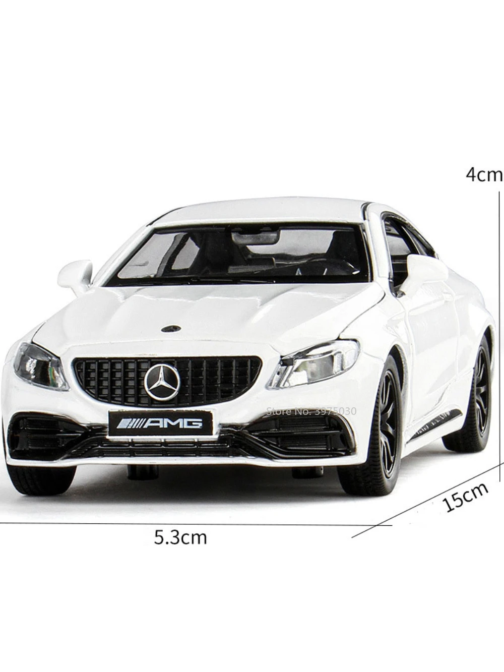 1/32 Scale Mercedes Benz C63S Alloy Diecast Car Model Toy Simulation Vehicle with Sound Light Pull Back Collection Toys for Boys