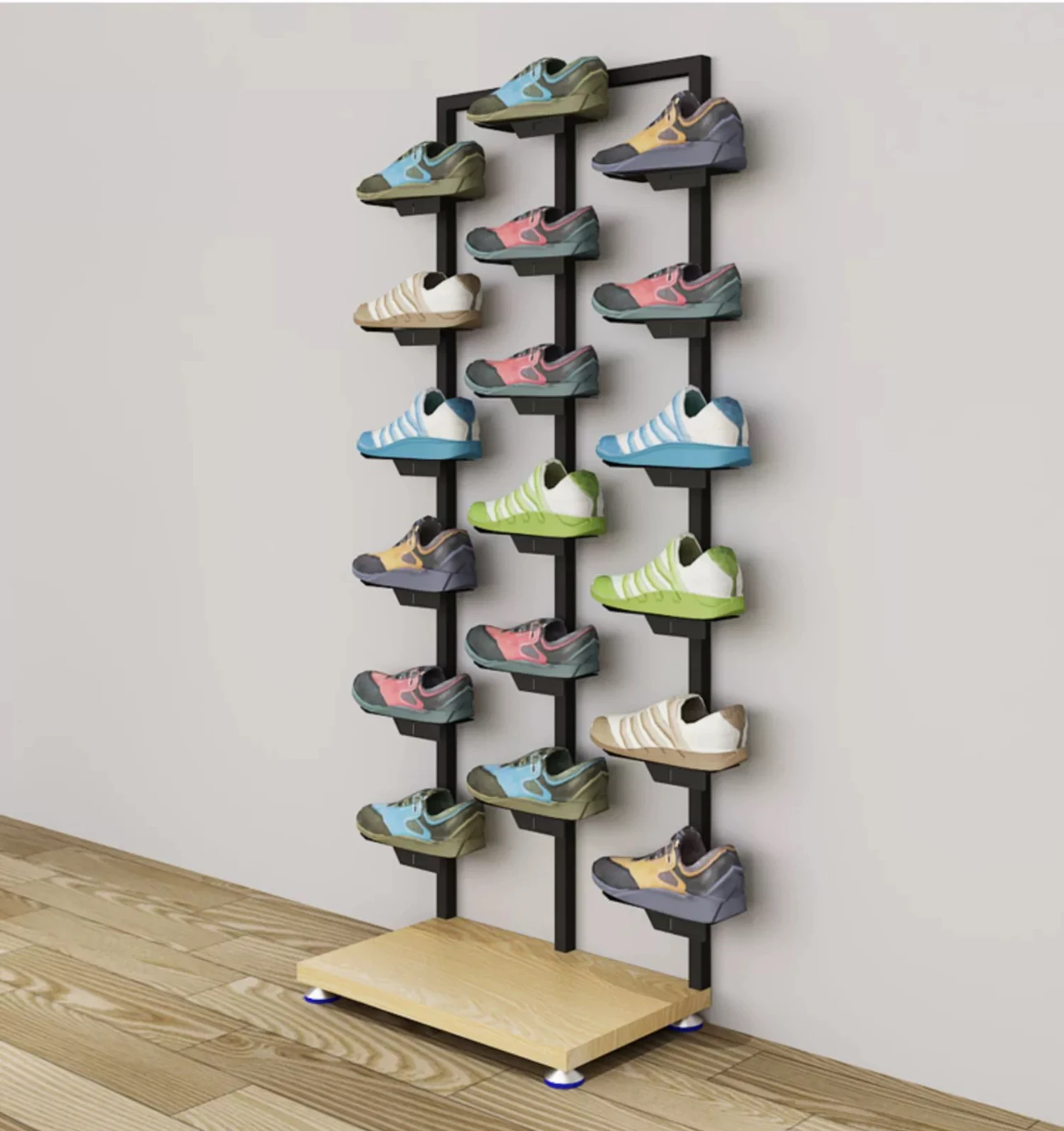 Shoe store sports shoes rack display rack wrought iron simpl rack