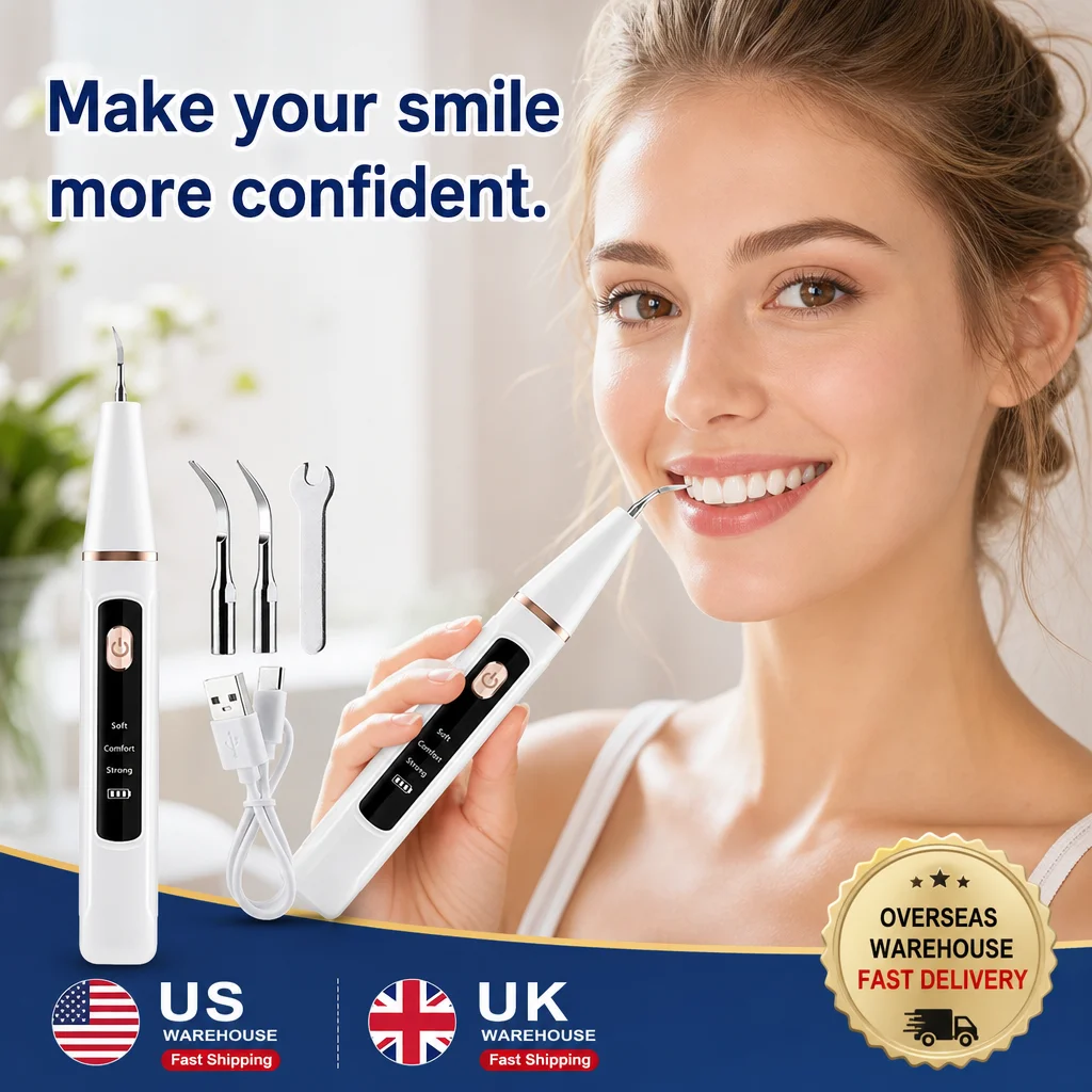 Teeth Whitening Tips - Ultrasonic Dental Scaler Tartar Remover for