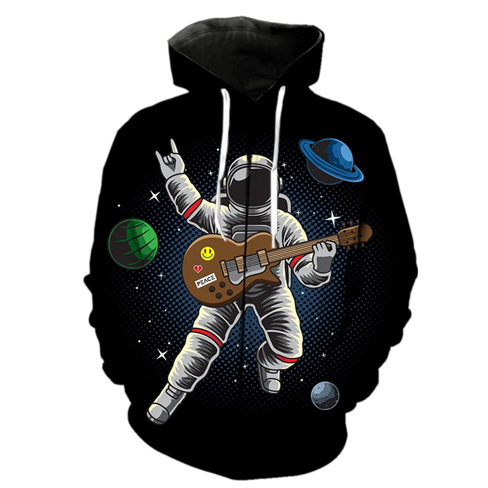 

Cartoon Astronaut Men's Zipper Hoodie Long Sleeve Teens Sweatshirts Hip Hop Streetwear Fashion Funny 2022 Hot Sale Unisex Spring