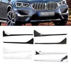 2pcs Car Fog Lights Lamp Strips Trim Cover Stickers For BMW X1 F48 2020 2021 Styling Carbon Fiber Style Front Car Accessories