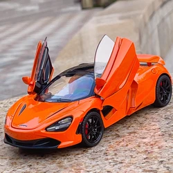 1:24 McLaren 720S Super Sportcar Sound & Light Alloy Diecast Model Car Presents For Boyfriend Toys For Kids Gift Metal C291