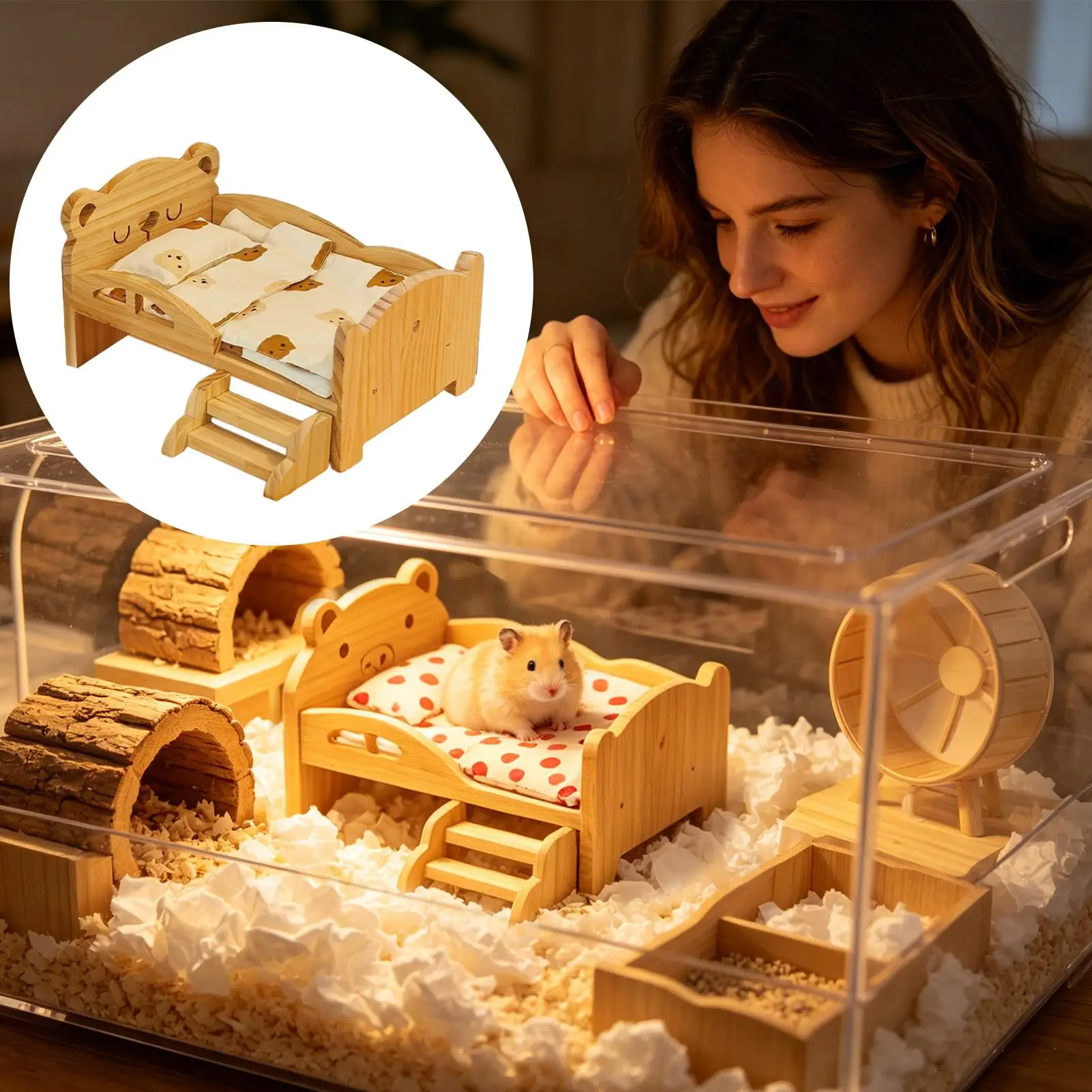 

Ferret Bed Wood Animal Resting Furniture Wooden Dwarf Living Bed For Hamster Guinea Hedgehog Chinchilla Gerbil Bunny Ferret