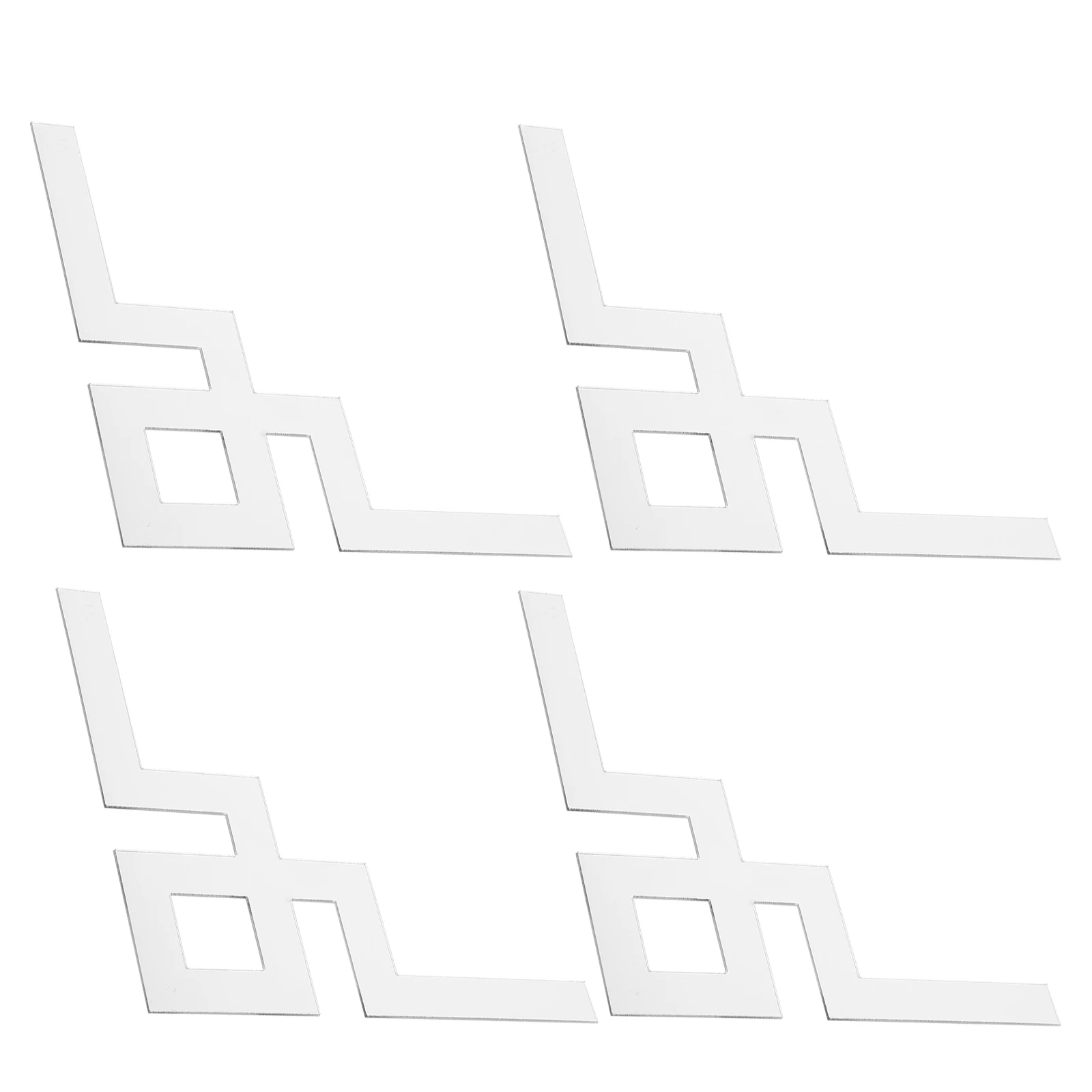 

4Pcs Corner Mirror Wall Sticker Acrylic 3D Mirror Decals for Home Living Room Bedroom Cabinet Decor Wall Stickers