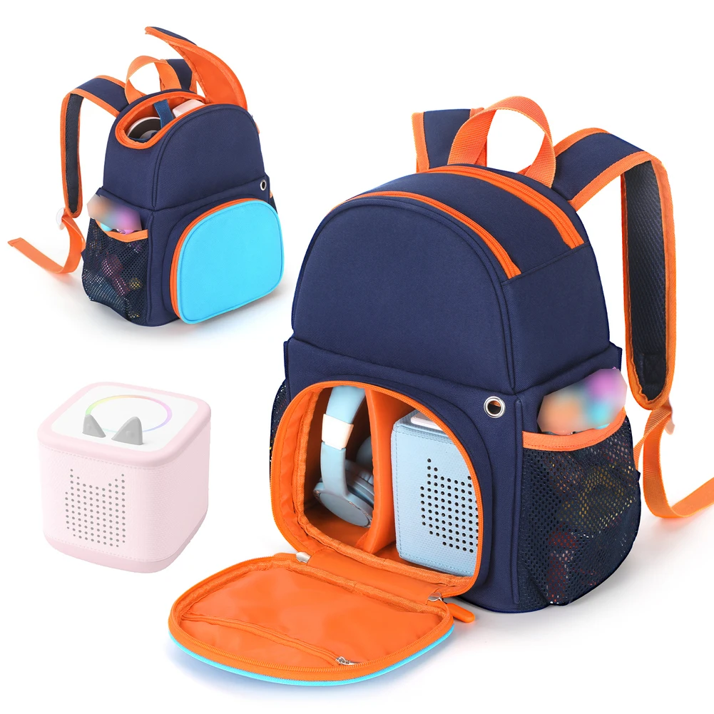 

Player Storage Bag For Toniebox2 Audio Multi-Pocket Travel Case For Audio Player Multiple Colors Organizer Bag With Strap