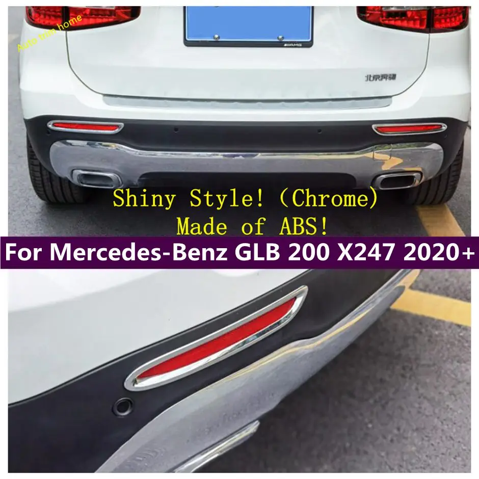 

ABS Chrome Rear Tail Fog Light Lamp Decoration Frame Cover Trim Fit For Mercedes-Benz GLB 200 X247 2020 - 2024 Car Accessories