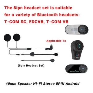 Freedconn-Hard- und Soft-Ohrhörer-Mikrofon-Motorradhelm, Intercom-Zubehör, TCOM-SC, FDC-01VB, Cole, T-Max, T-Rex, jeder Gesichtshelm, 2 in 1 10 Hauptverkauf Wireless Mikrofon Wesse - №6