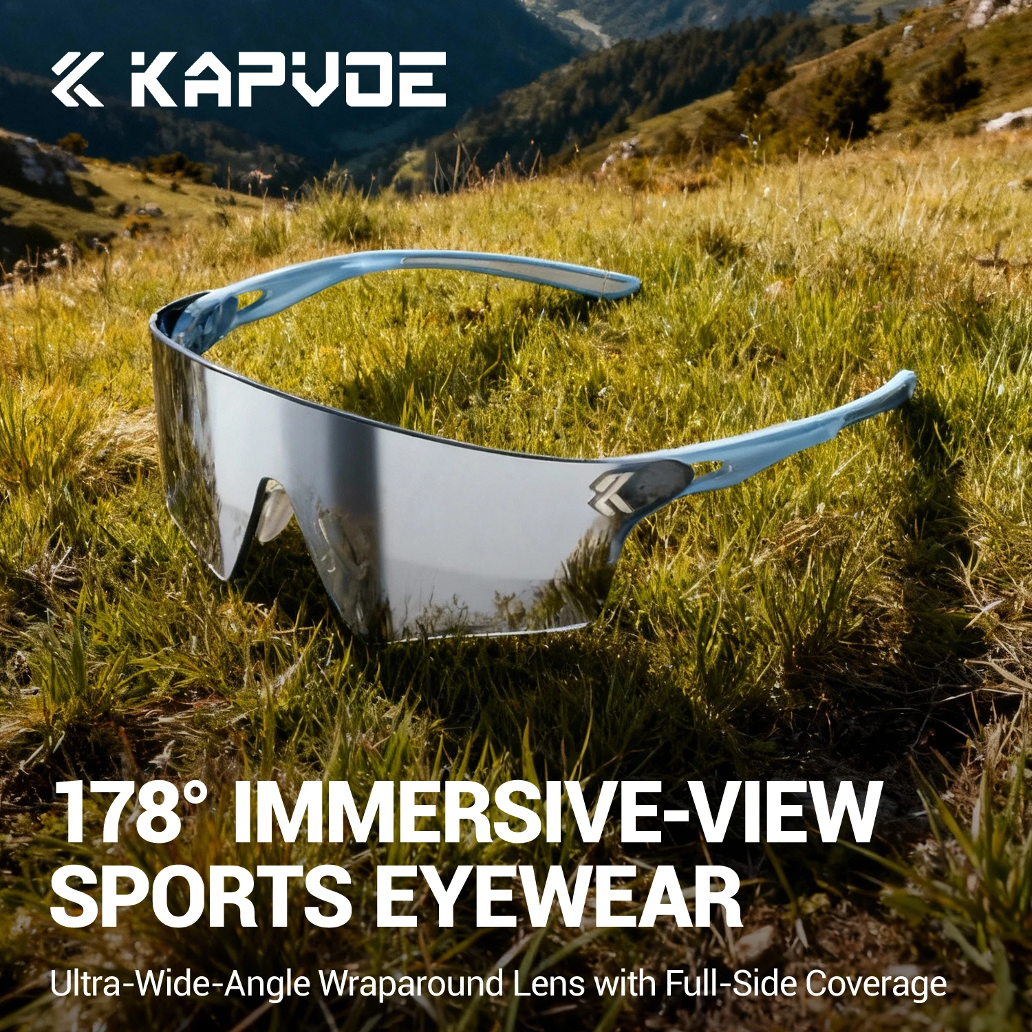 Kapvoe 2026 Fashion Sunglasses Lightweight Driving Glasses for Men Women UV400 Sports Hiking Eyewear Photochromic Outdoor Goggle