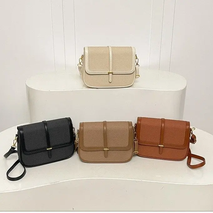 Torebka na ramię z klapką Jesień-Zima 2025, minimalistyczna listonoszka damska, popularna torba typu tote na dzień i na noc, uniwersalna torba sling.