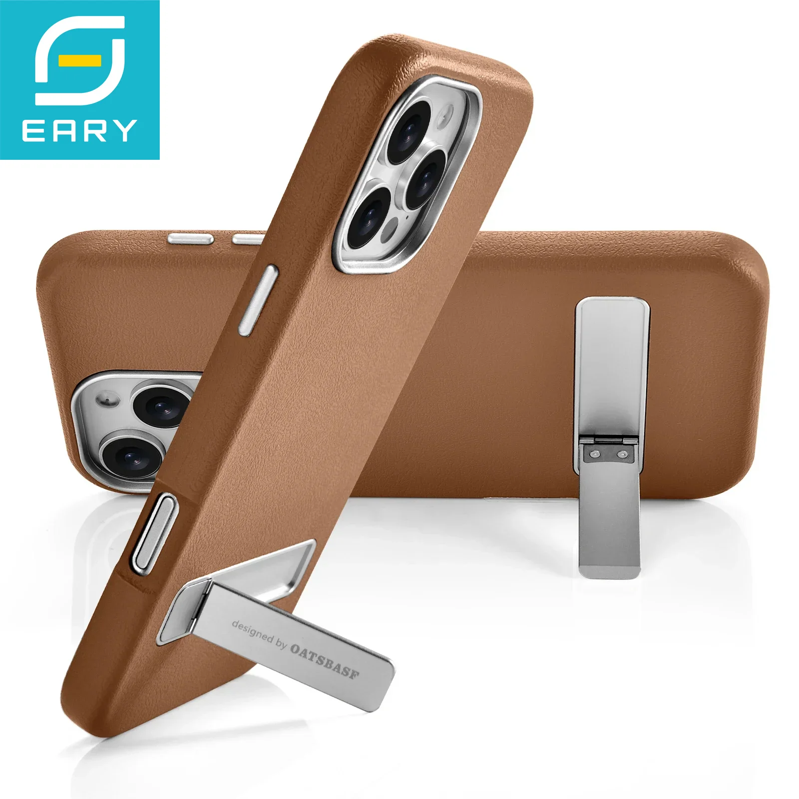 

Чехол для телефона Eary для iPhone 16 Pro Max со скрытой подставкой, регулируемой подставкой для бампера Magsafe, противоударный защитный чехол от падения