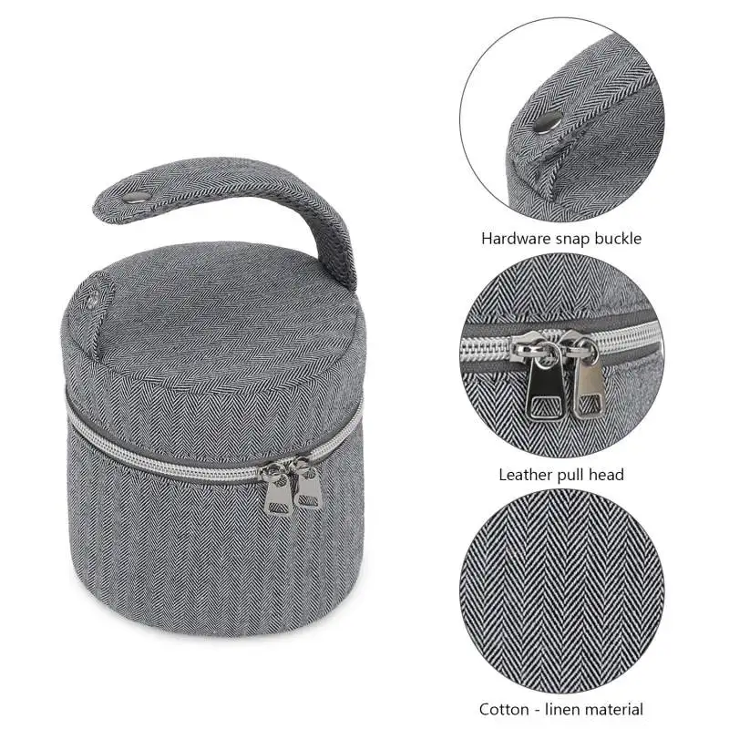Multiple milk bottles insulated bucket, waterproof, portable for travel, can be hung on baby stroller, insulated bag