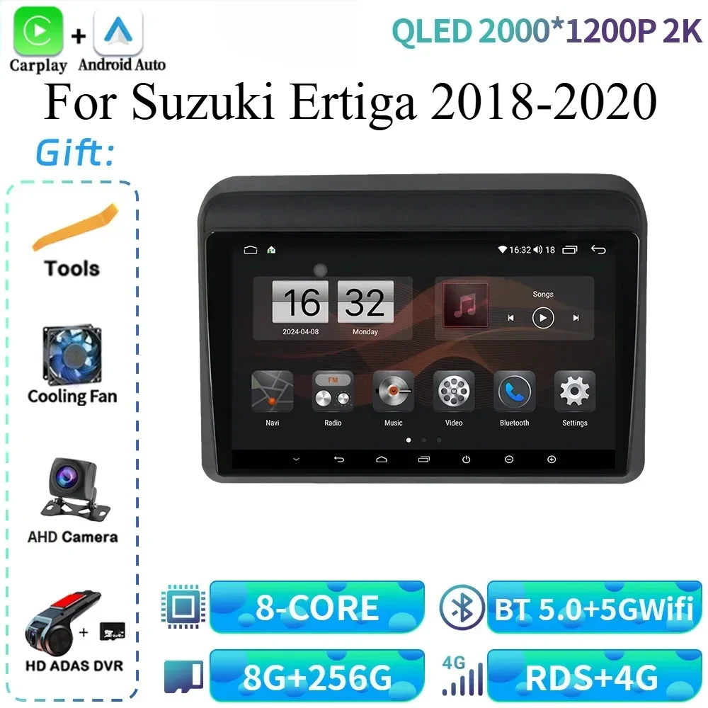 

For Suzuki Vitara 2014-2018 Android 14 Car Radio Multimedia 4G GPS Navigation 4G Wireless Bluetooth Carplay Touch Screen Stereo