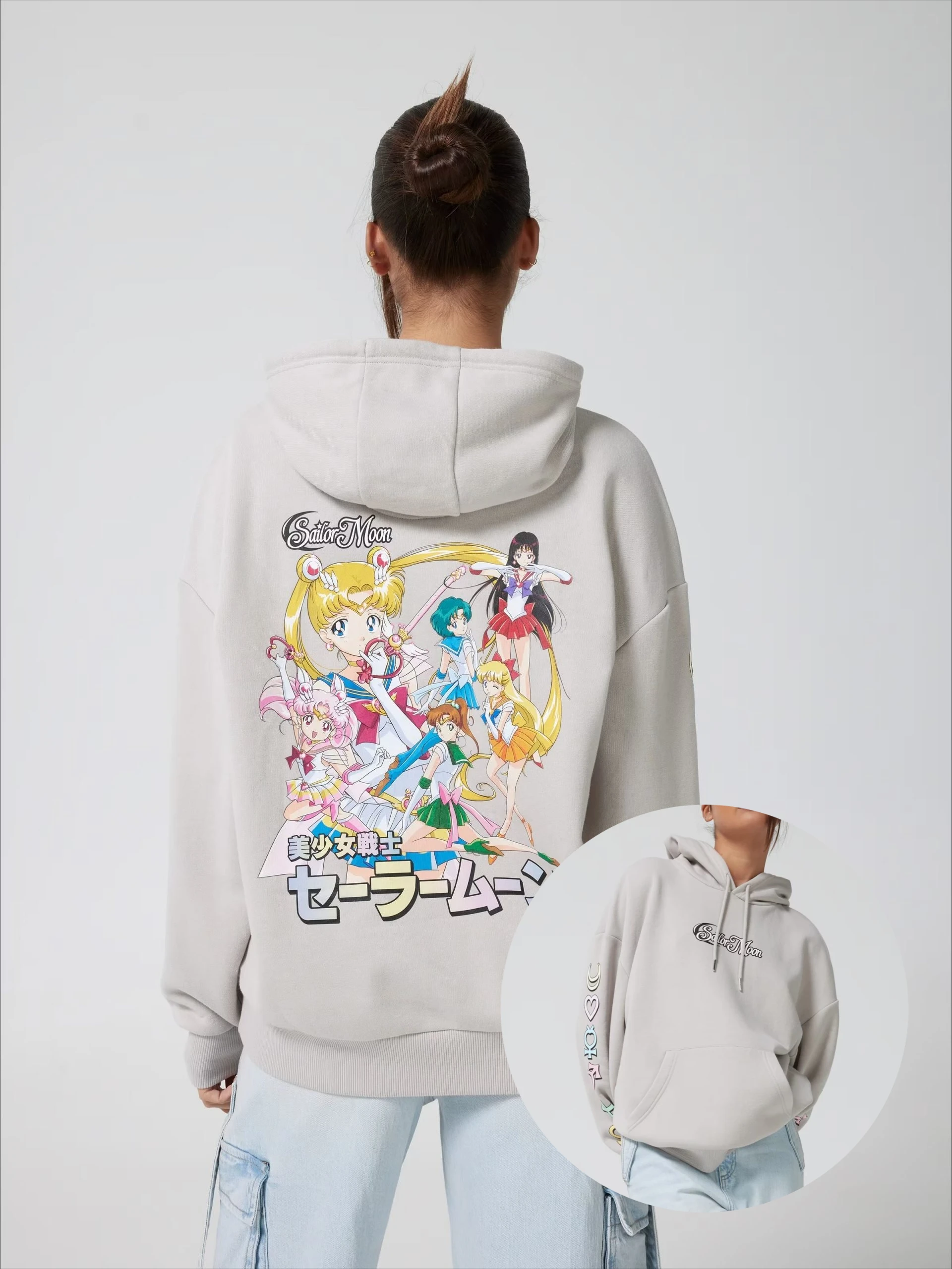 

Толстовка с капюшоном в стиле аниме «Сейлор Мун», пуловер, толстовка для мужчин и женщин, уличная одежда, большие размеры, повседневные весенне-осенние модные топы с капюшоном Y2k