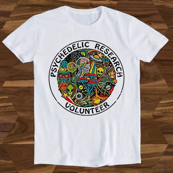 Psychedelic Research Volunteer Terence Mckenna Magic Mushroom Funny Gift Tee T-shirt T285