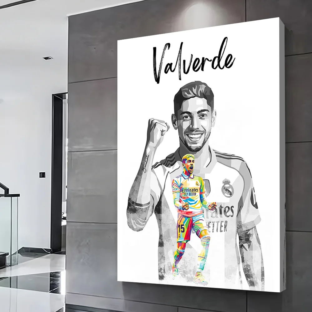 Valverde Soccer Player Art Poster Customizable Printed Canvas Painting for Pictures Wall Art Decoration Living Room Wand Deko