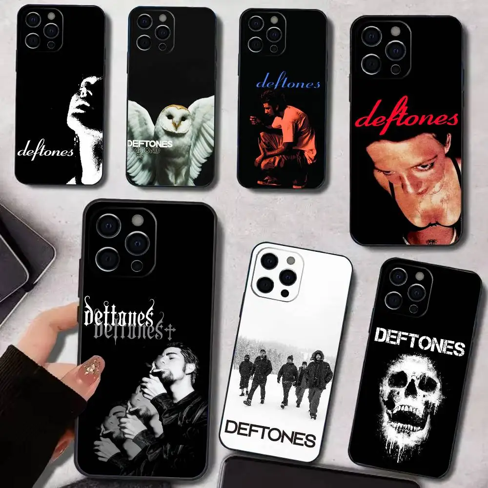 Band D-Deftones   Phone Case For iPhone 17,16,15,14,13,12,11 Plus,Pro Max,XS,Soft Silicone Black Cover