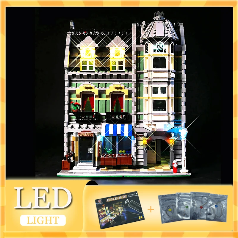 LED Light Kit For LEGO 10185 Green Grocer House Compatible With 15008 Building Blocks Set (Only LED Light,Without Blocks Model)