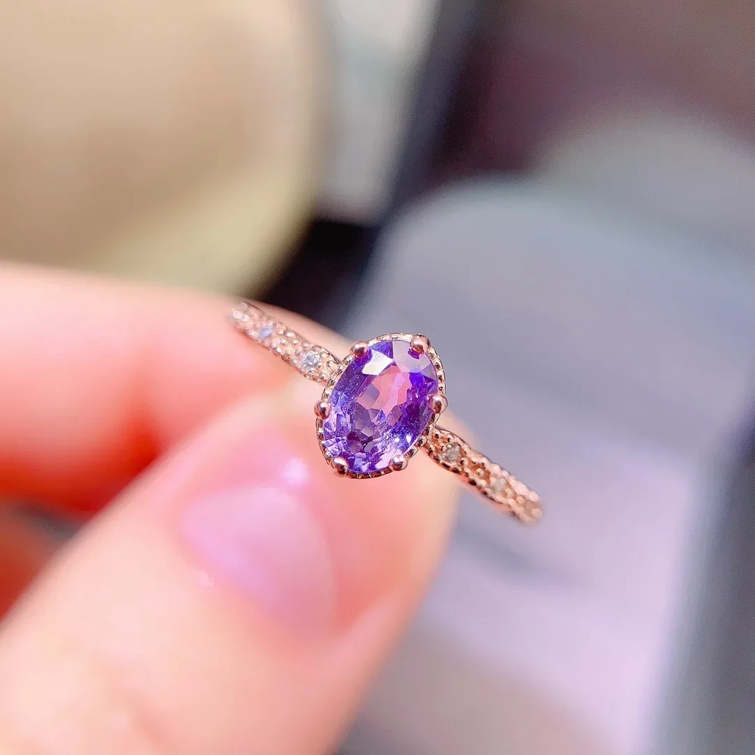 

Natural Amethyst Ring 925 Sterling Silver Women's Wedding Ring Turkish Rings for Women