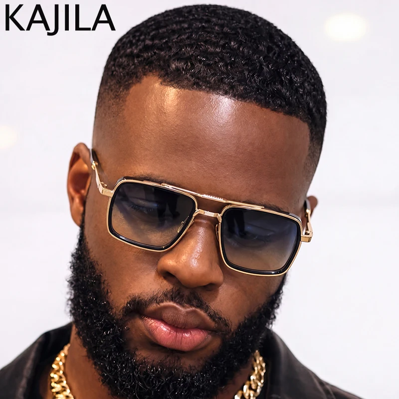 

Oversized Steampunk Square Shield Sunglasses Men 2026 Luxury Brand Vintage Metal Double Bridge Punk Sun Glasses For Male Shades