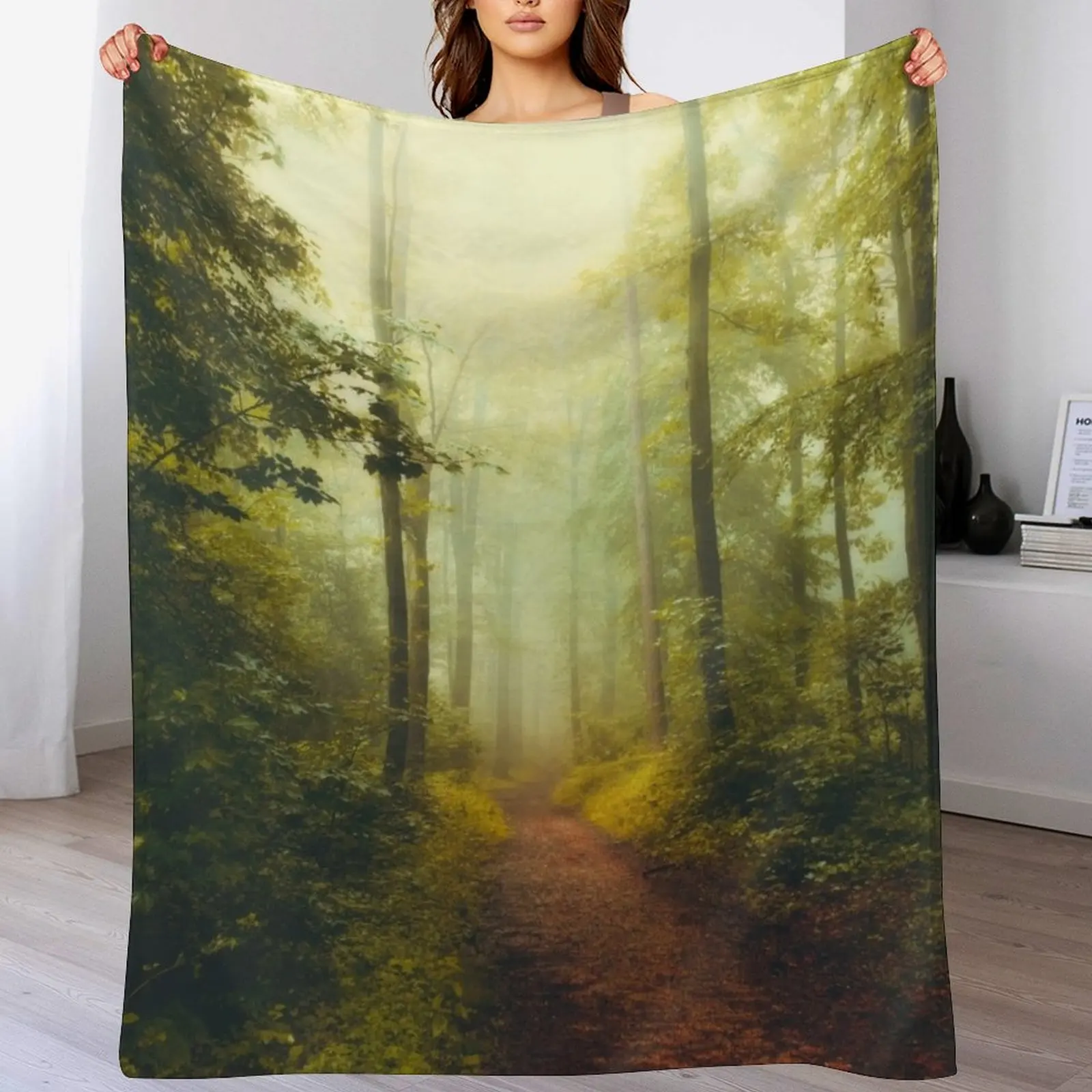 deeper and deeper - misty spring forest Throw Blanket Giant Sofa For Decorative Sofa Thermal Thermals For Travel Blankets