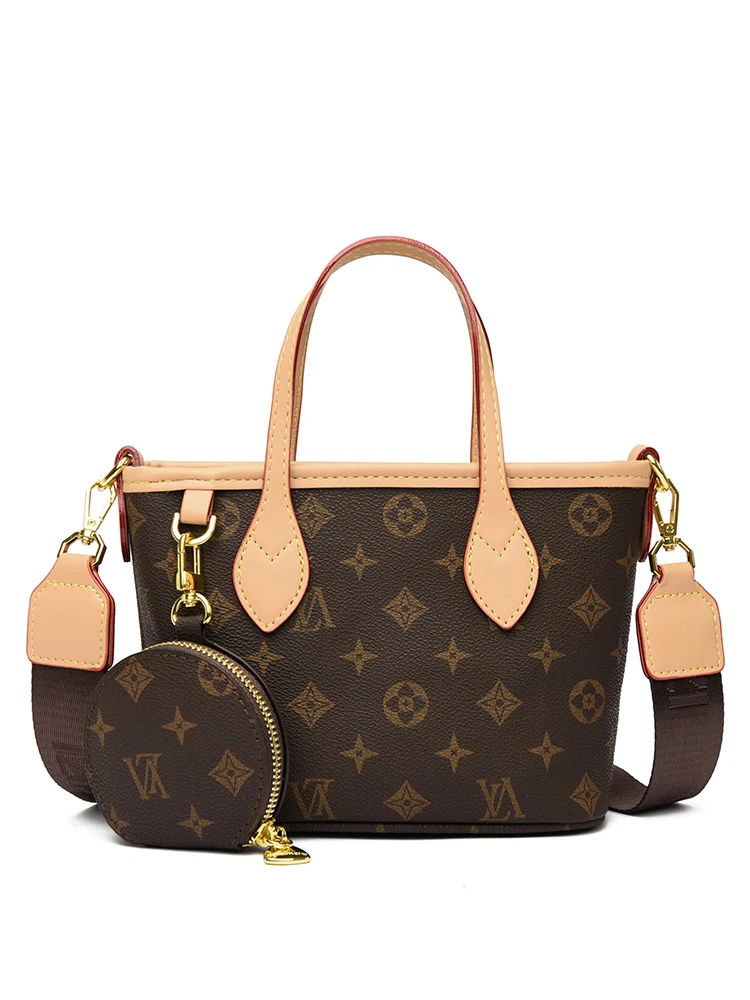 

Кожаная сумка подмышки 2025 года — просторная женская сумка-тоут, многосторонняя сумка через плечо/плечо, винтажная элегантная