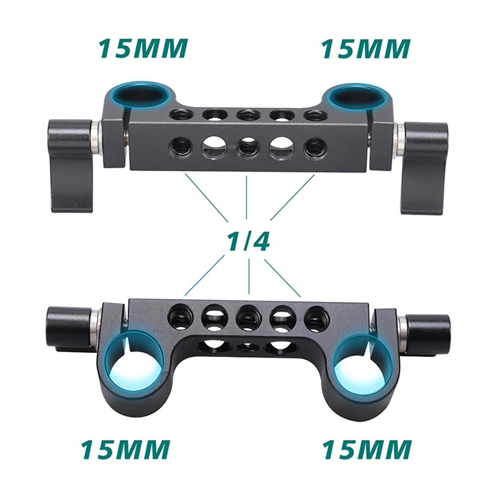 Lightweight Dual 15mm LWS Rod Clamp Railblock for Camera 15mm Rail Support System for Follow Focus