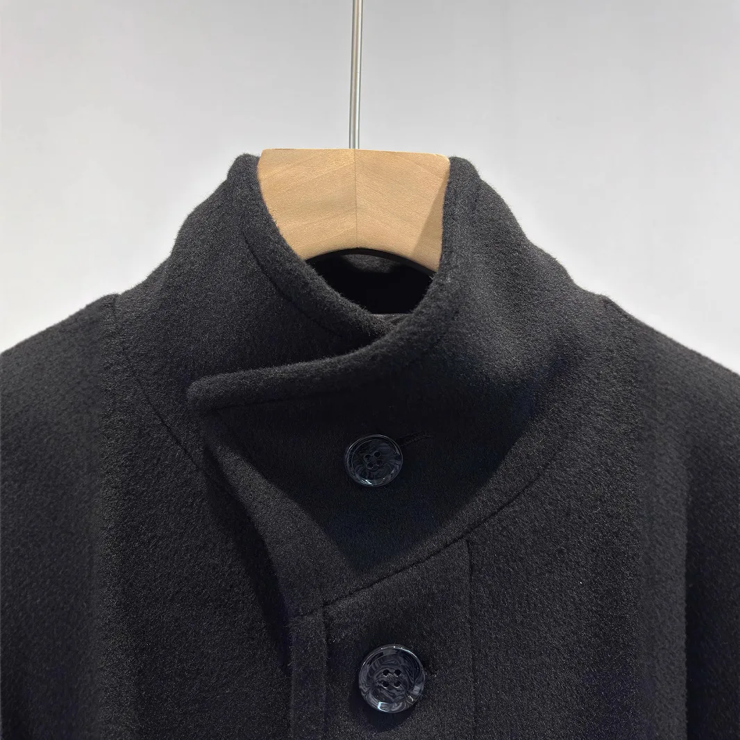 UMI MAO Woolen Jacket Coat Cashmere High Count Merino Wool Single-sided Stand Collar Woolen Coat Women's Female Overcoat
