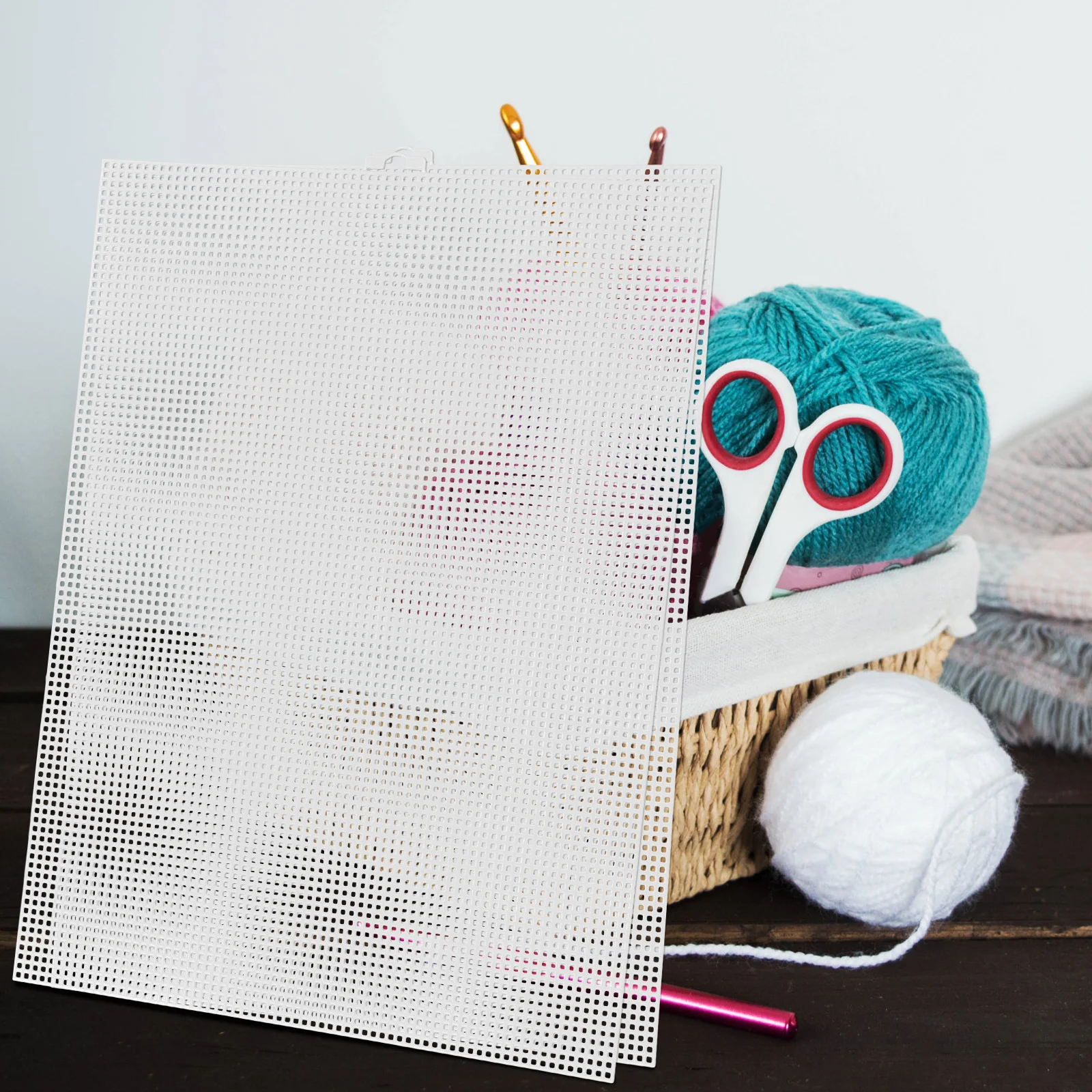 

6 Pcs Plastic Canvas Sheets 26x33.5cm Transparent Crochet Embroidery Free Cut Beginner Sturdy Versatile Crafting Mesh