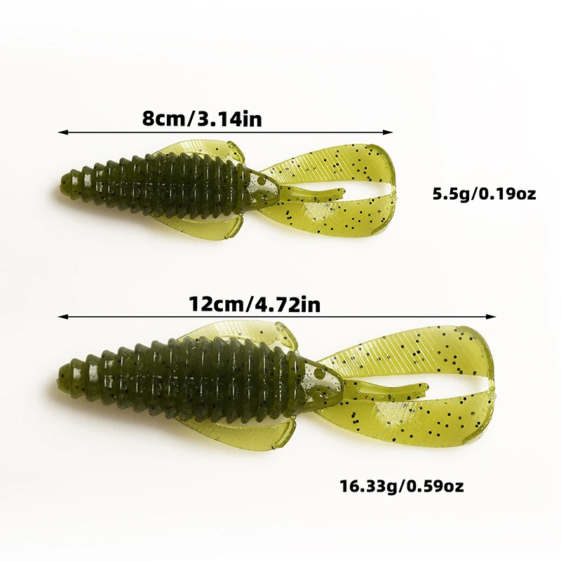 3er-Set Weiche Krabbenköder 80mm 120mm Crazy Flapper Angelköder Wobbler Silikon Weicher Hummerwurm Bass Peche Angelzubehör – Detail 2