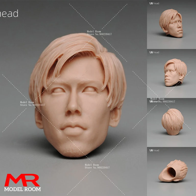 Unpainted 1/6 Hugh Jackman Joaquin Tom Holland Bruce Willis Head Sculpt Carving Model Fit 12\'\' Male Soldier Action Figure Body