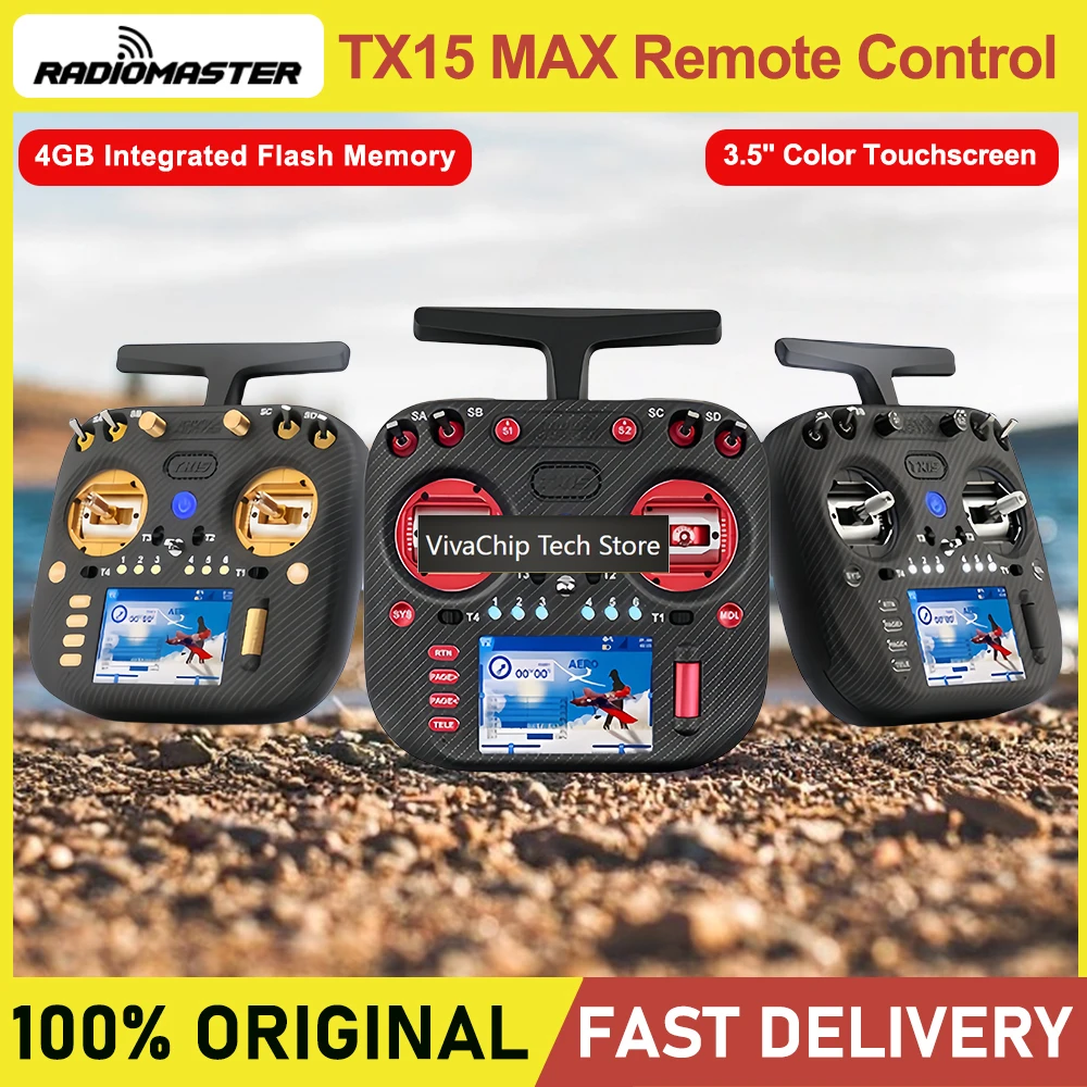 VivaCTRadioMaster TX15 MAX Remote Control ELRS Open Source System Left Hand AG02 CNC Metal Joystick