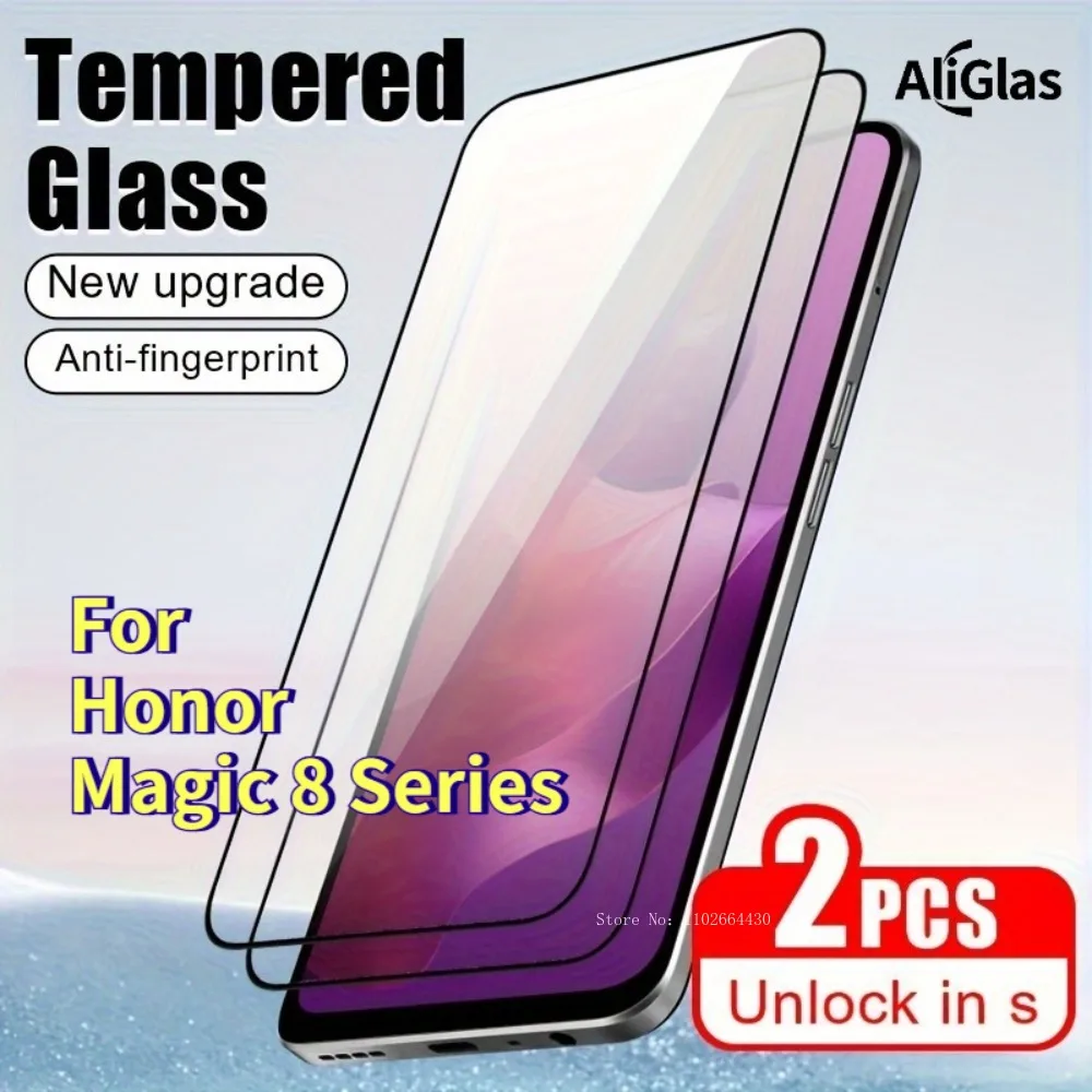 

2 шт. защитная стеклянная пленка для экрана для Huawei Honor Magic 8 Pro Magic 8 Lite Magic 8 Series, пленка из закаленного стекла HD 9H с защитой от царапин