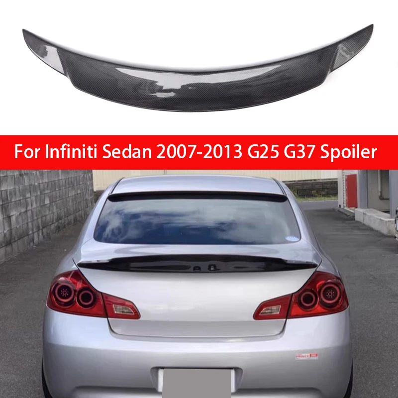 

For Infiniti G37 G25 4 Door Sedan G37 Coupe 2 Door Carbon Fiber Rear Trunk Boot Lip Spoiler Wing Car Rear Spoiler Wing