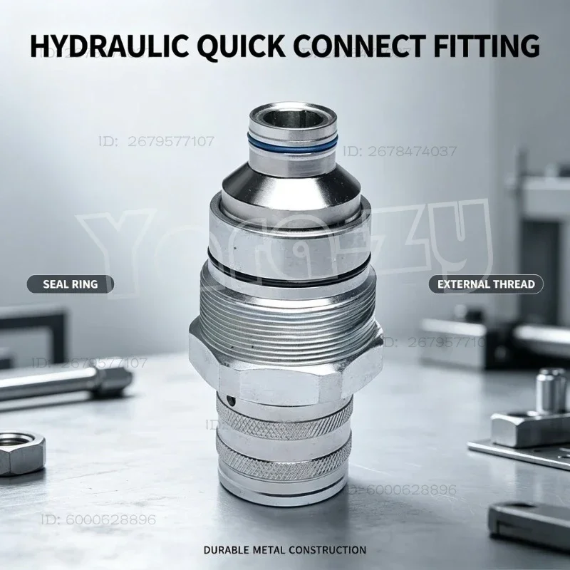 Loader Hydraulic Quick Coupler Quick Connect Fitting 7246802 AT406475 47396761 V1311-77150 3736968 Replacement Accessory