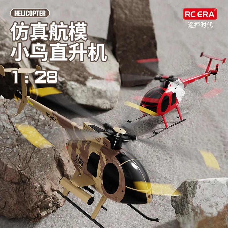 C189 Rc Helicopter 1:28 Rc Helicopter Model Tusk Md500 Dual Brushless Simulation Model 6-Axis Gyro Aviation Model Kids Rc Toys