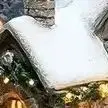 2d elegante acrílico decoração de natal casa de neve & cena de rena ornamentos de escritório em casa festivo quente festa presente foto adereços