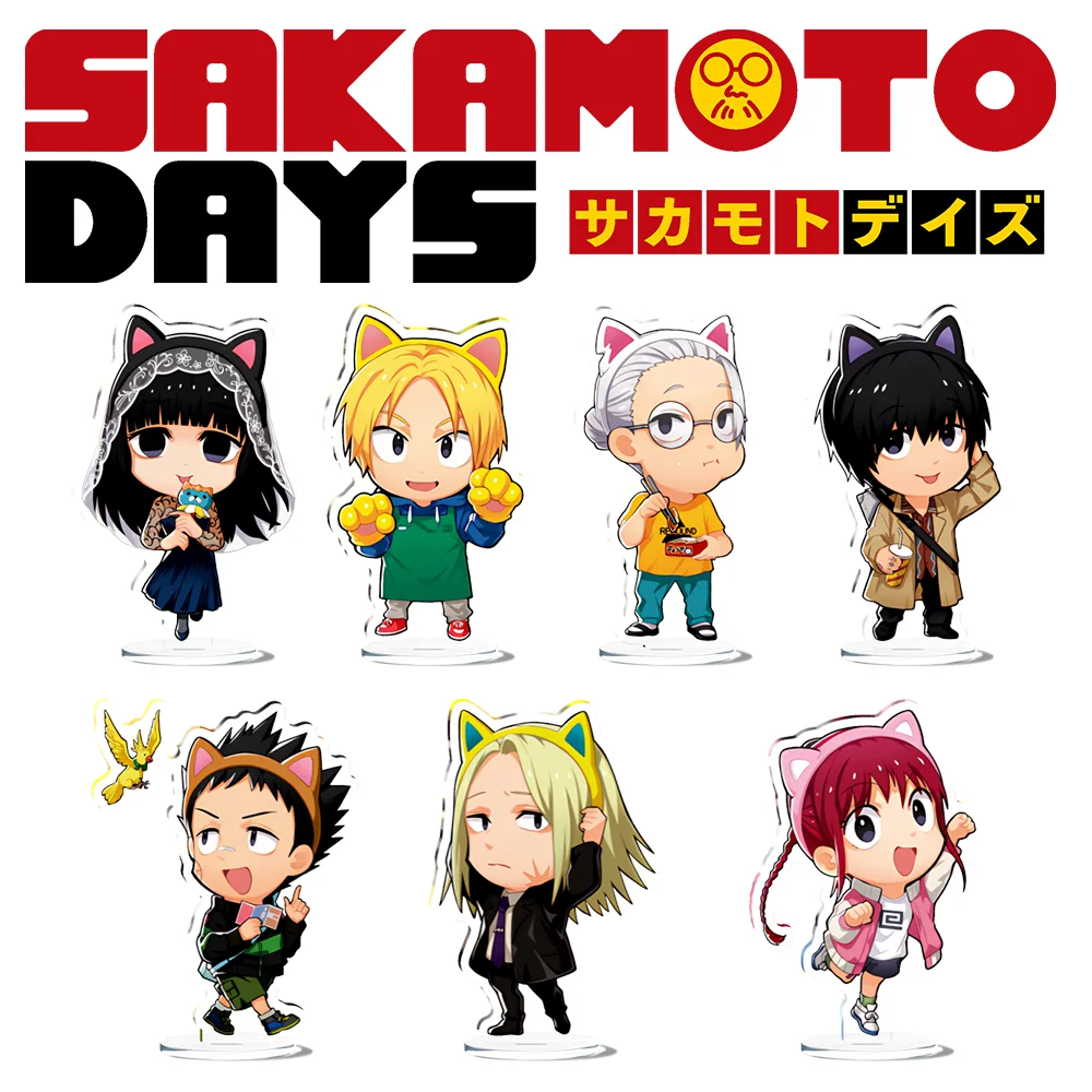 Sakamoto Days Acrylic Stand Shin Asakura Taro Sakamoto Anime Goods Collection Accesorios Cute Room Decor Ornament Friend Gifts