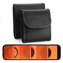 K & F CONCEPT 3 poches sac de filtre d'objectif pochette de filtre d'objectif d'appareil photo pour 49mm-77mm ND UV CPL porte-filtre d'objectif d'appareil photo étui portefeuille