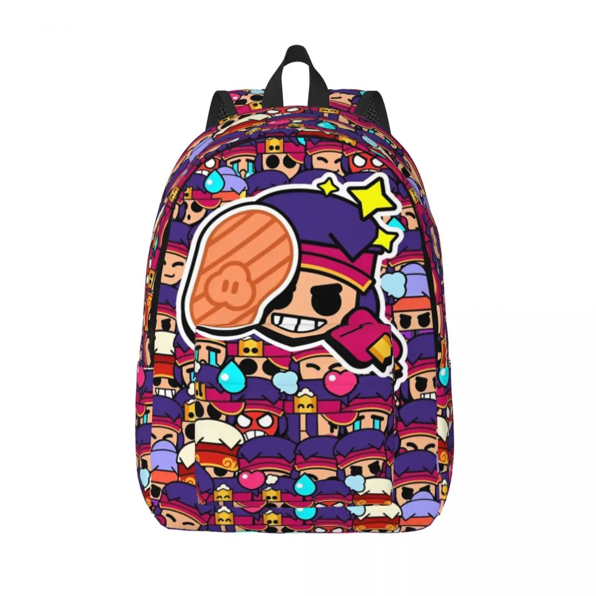 

Brawled Backpack Elementary High College School Student Game Bookbag Teens Canvas Daypack with Pocket