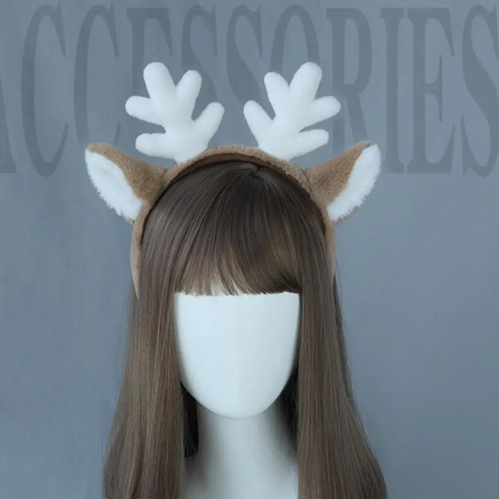 Christmas Hair Hoop Attractive Cartoon Christmas Hairband Fawn Decorative Hair Accessories for Festival