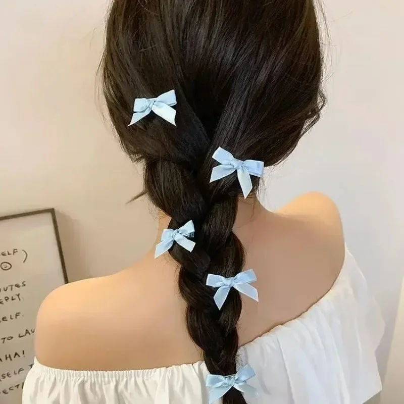 8/24pc Ribbon Bow Hair Clip Sweet Bowknot Cute Korean Girls Female Hairpin Fashion Barrettes Lovely Headwear Hair Grip Bobby