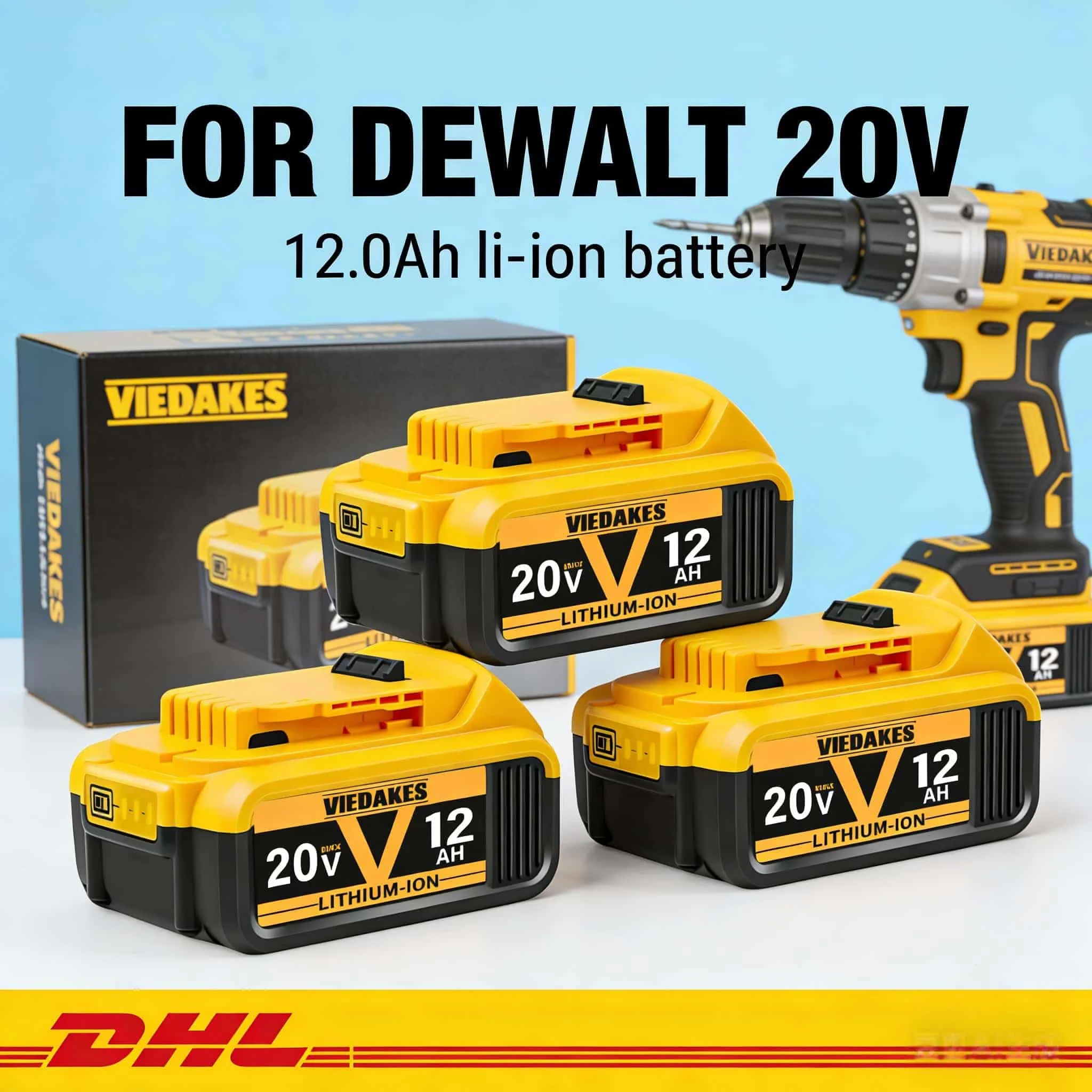 

For DEWALT 20V Li-ion battery 12.0Ah battery for DEWALT DCS572 DCS573 DCS574 circular saw, high performance rechargeable battery