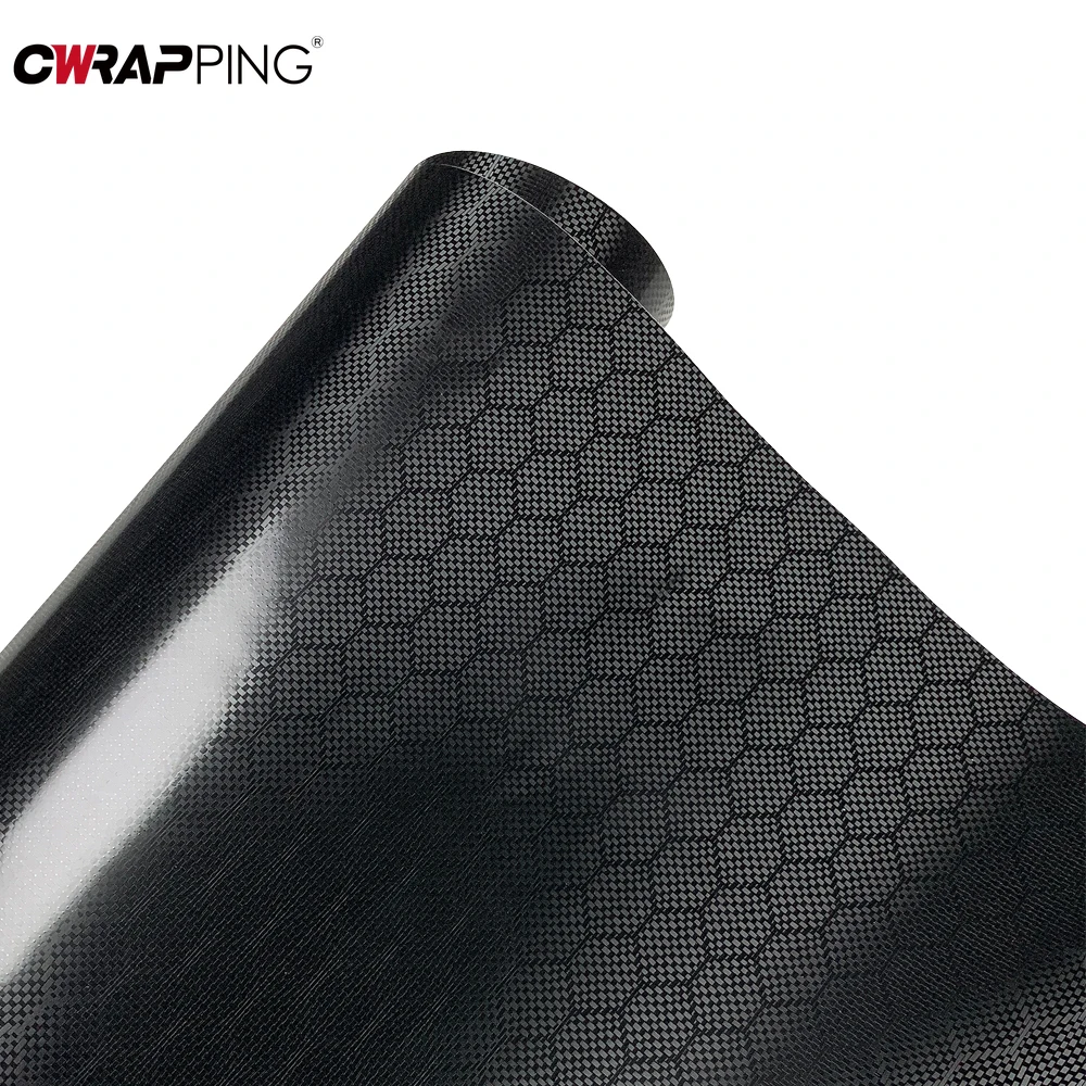 Carbon Fiber Sticker Waterproof Self Adhesive Black  Diamond Forged Carbon Film Color Change Film Stickers for Car Accessories