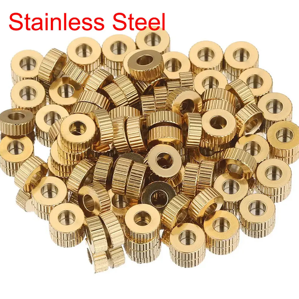 20pcs Stainless Steel Texture Gold Plated Round Flat Charms Spacer Beads for Bracelet Making Supplies Beads Needlework Material