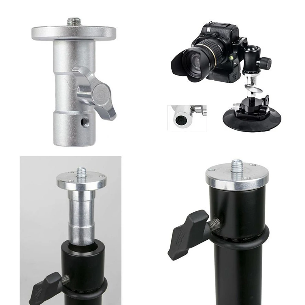 3/8 "อะแดปเตอร์ขาตั้งไฟด้าย 1/4 ด้ายชายสําหรับกล้อง Ballhead อุปกรณ์เสริมการถ่ายภาพ