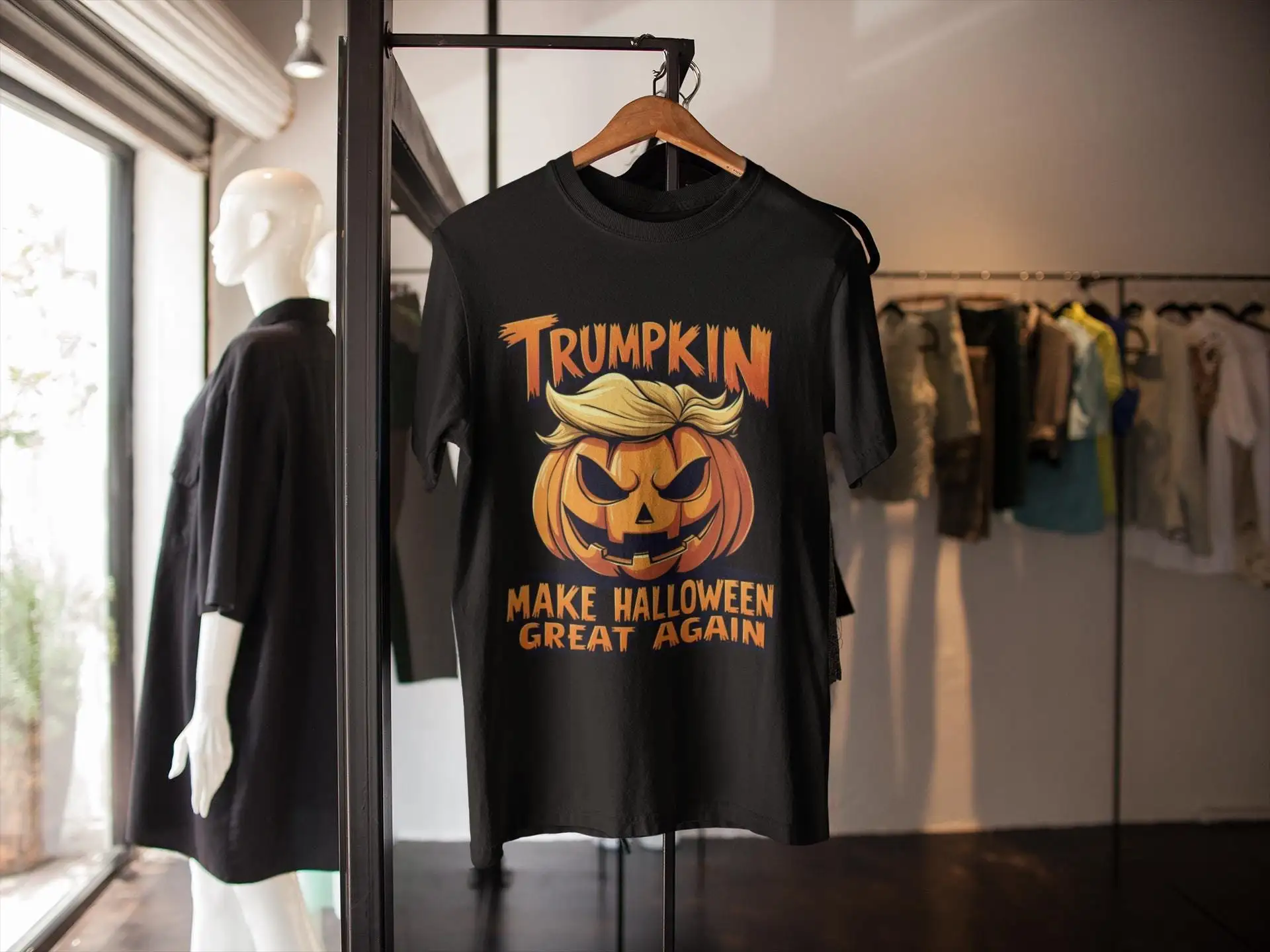 Trumpkin Halloween T Shirt President Donald Trump 2024 Make Great Again Republican GifT