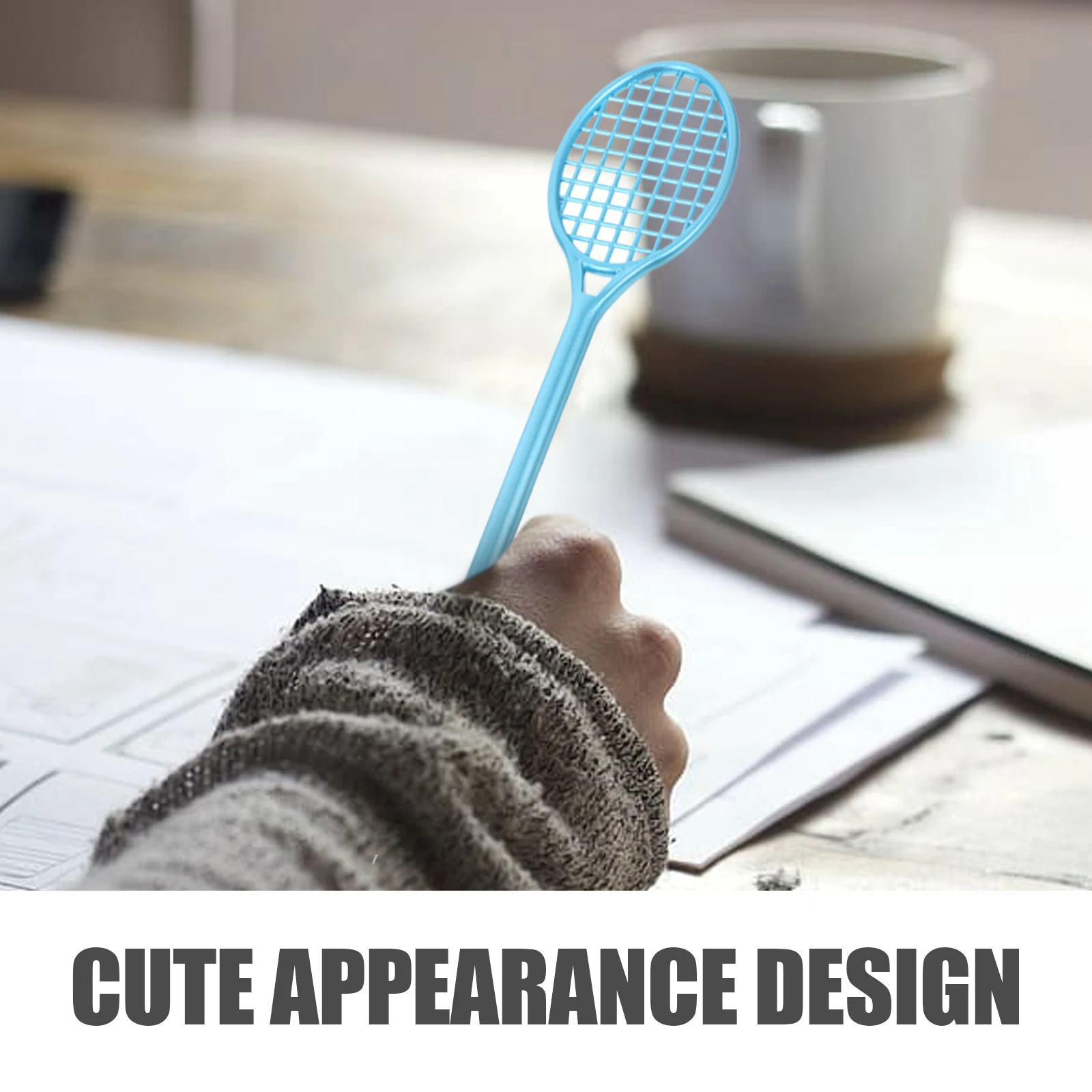 

Colored Gel Pens Sports Gifts Tennis Racket Accessory Blue Badminton Student Pencils for Kids