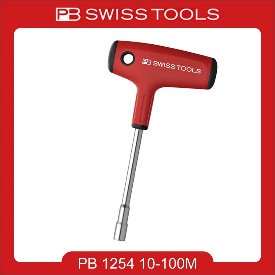 PB 125410-100M SWISS T-Shaped Screwdriver Handle Long Pole with Strong Magnetic for C6.3 and E6.3 1/4