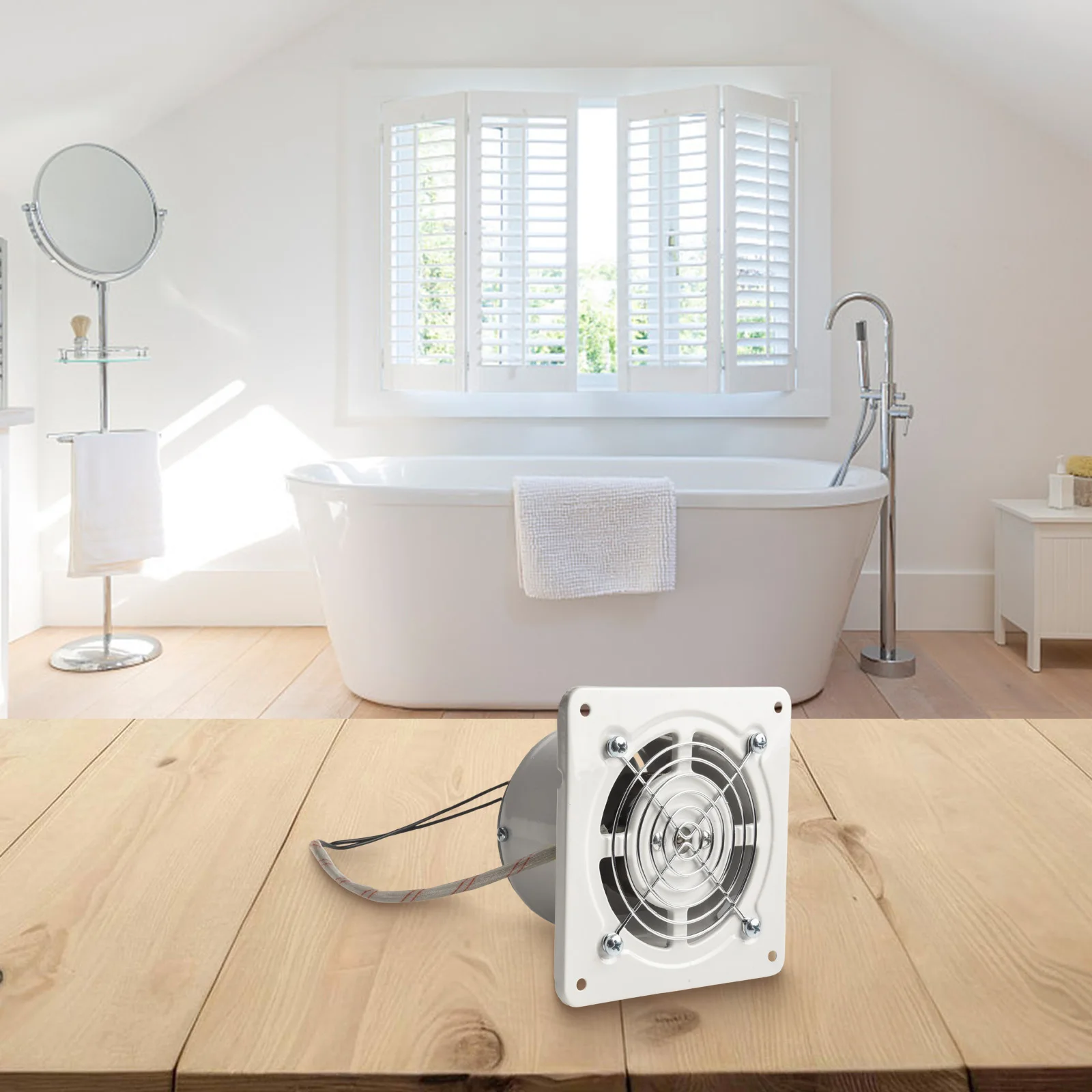 6Inch Bathroom Ventilation Fan Air Vent for exhaust Fan Toilet Bath Kitchen 32W Kitchen Toilet Air Vent Window Wall Fan for