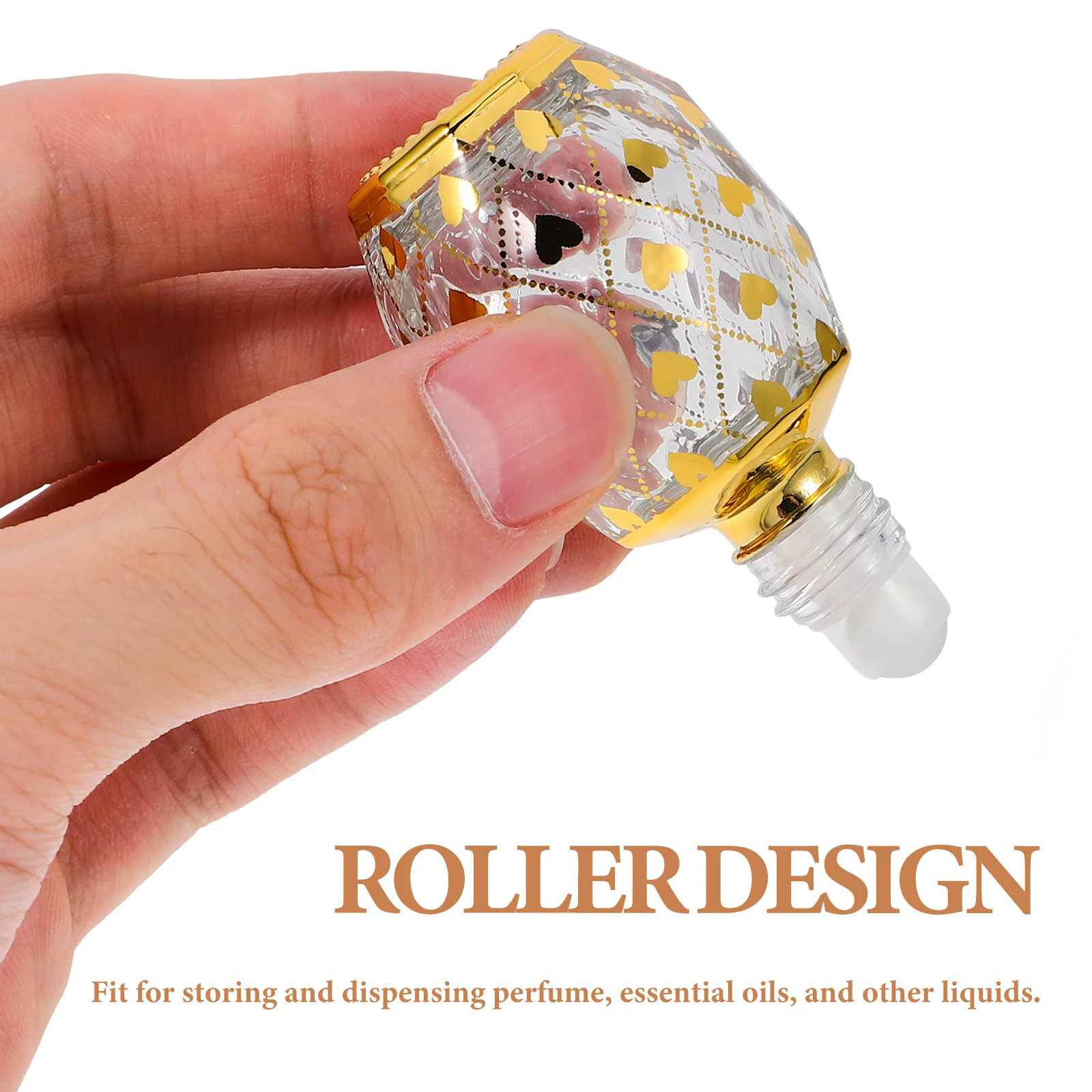 Bottiglie di profumo a rullo in vetro da 4 pezzi Bottiglie di olio riutilizzabili compatte da 8 ml Rulli di olio essenziale da viaggio Bottiglia di profumo in vetro a tenuta stagna